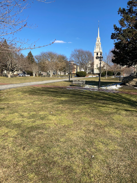 Trinity Church and Queen Anne Square in Newport Rhode Island
