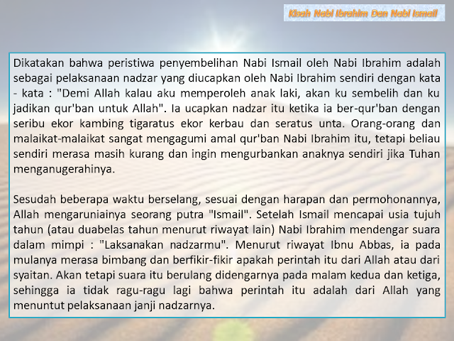 Kisah Nabi Ibrahim dan Nabi Ismail Dalam Format Word dan Powerpoint