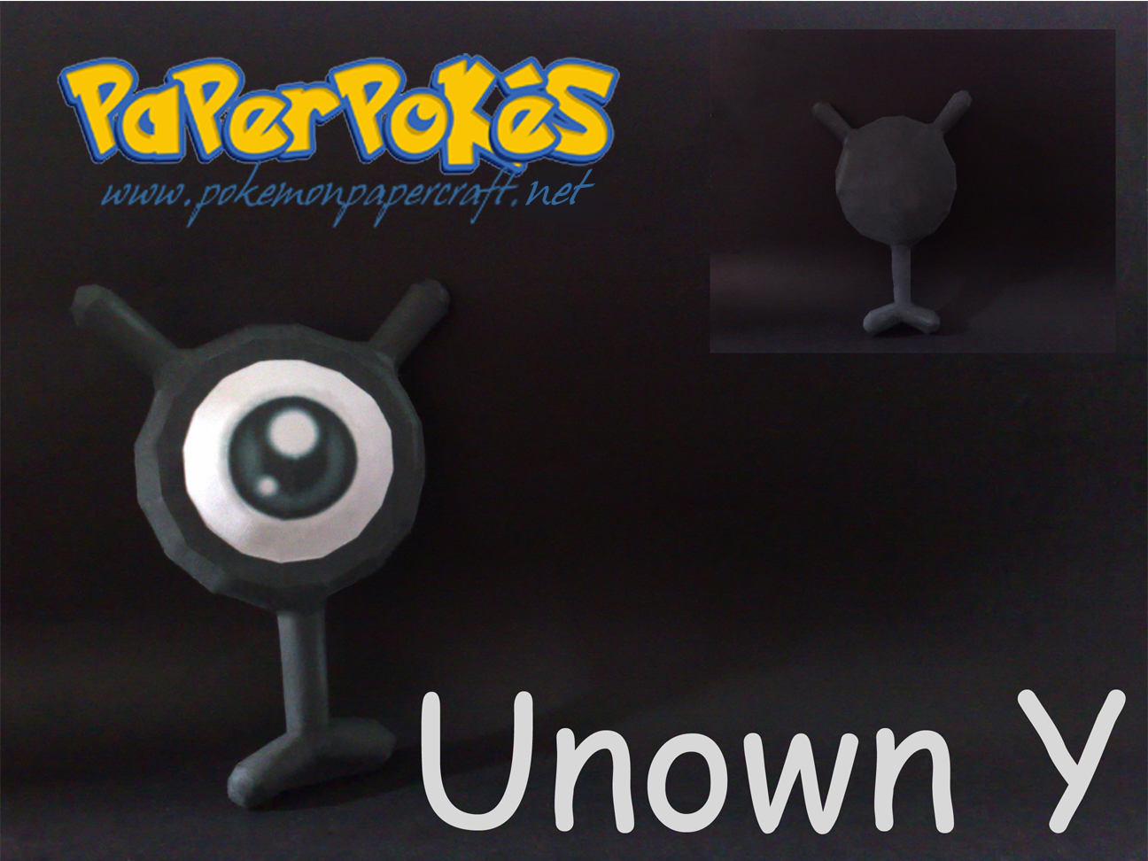 Pokemon Unown Y Papercraft