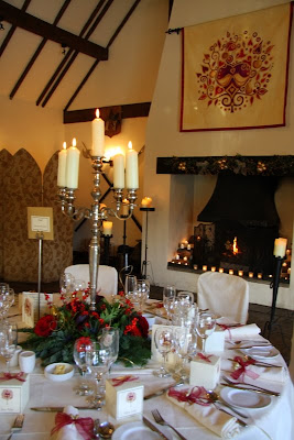 Christmas Wedding in Deep Reds, Plum & Golden Shades