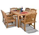 Amazonia Teak Oslo 7-Piece Teak Dining Rectangular Set