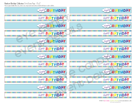 rainbow birthday party flags, drink flags, happy birthday, birthday party idea