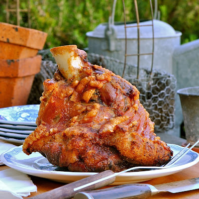Jules Food Slow Roasted Bone In Pork Butt With Crispy Skin Fat Cap