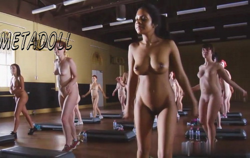 Nude Group Activity (Step Aerobics Girls)