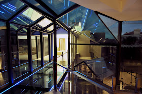 Glass wall and glass floor 