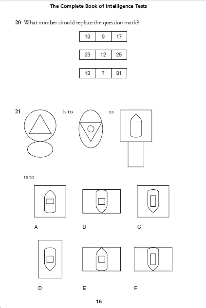 The Complete Book of Intelligence Tests pdf