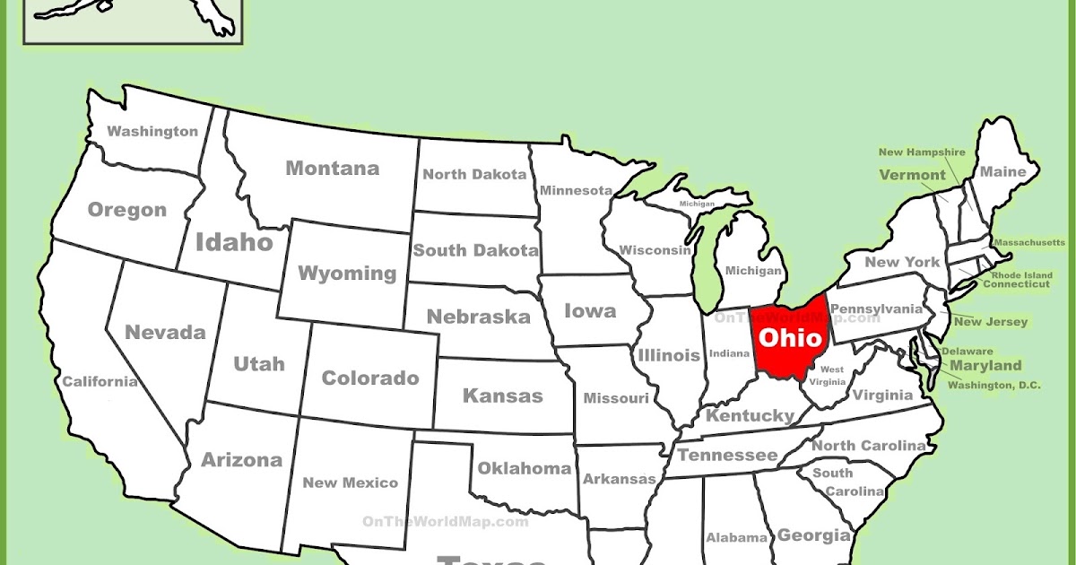 ohio on the map Map Of Ohio State Map Of Usa