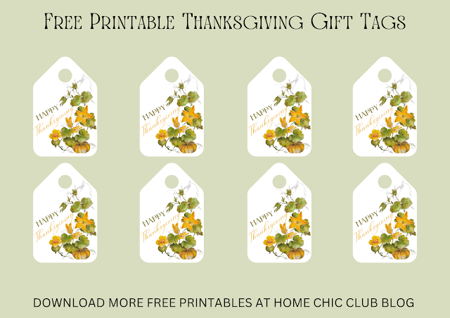 Free Printable Thanksgiving Gift Tags - 6 Designs