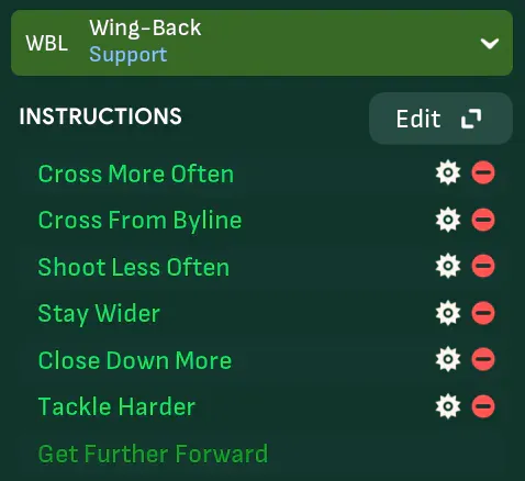 Wing-Back – Support
