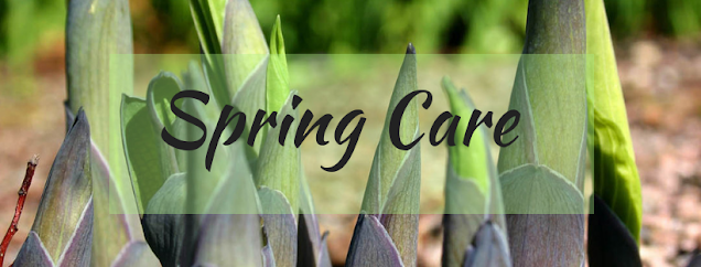 Spring Care sign for hostas