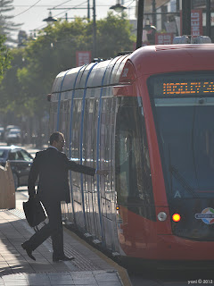 morning - riding the tram