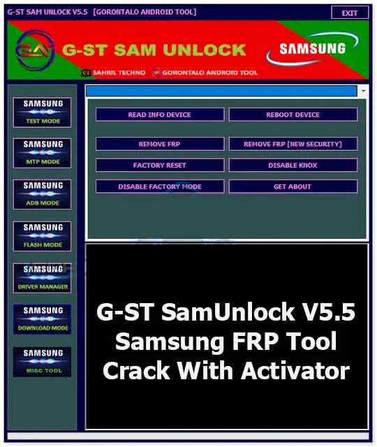 تنزيل تحديث download g st samunlock V5.5 Samsung FRP Tool الاداة مجانية