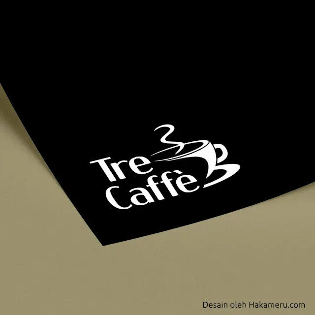 Desain logo coffee shop Tre Caffè - Jasa Desain Logo Hakameru.com
