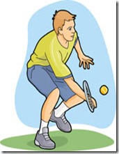 Hombre que juega a tenis Clipart