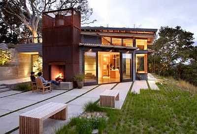 Desain rumah kayu minimalis modern