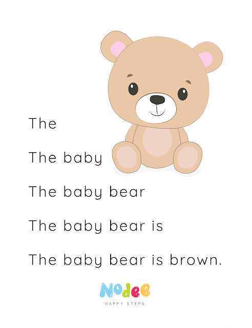 Reading fluency for kids - The Bear Story