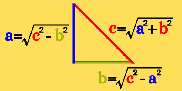 Ecuaciones del teorema de Pitágoras