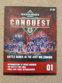 An unboxing review of Warhammer Conquests Issue 1