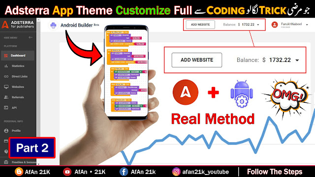 $1732 Adsterra Secret Earning Trick | Android Builder Application Coding AiA App | Adsterra AfAn 21k