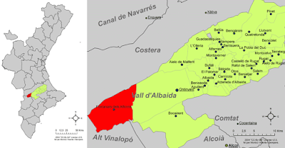 Mapa de situació de Fontanars dels Alforins