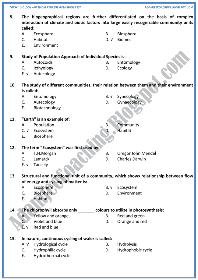 ecosystem-biology-mcat-preparation-notes