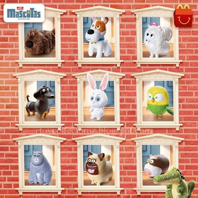 McDonalds Secret Life of Pets Toys 2016 Uruguay Promotion Cajita Feliz juguetes la vida secreta de las mascotas