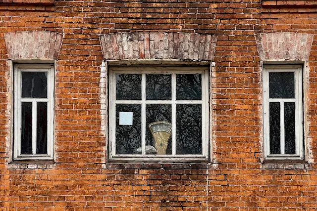 улица Прянишникова, территория Тимирязевской академии, весы в окне