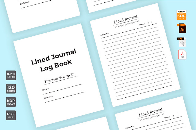 Lined Journal KDP Interior Log Book free download