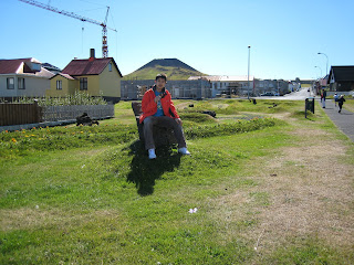 Eating Ice-cream in Iceland