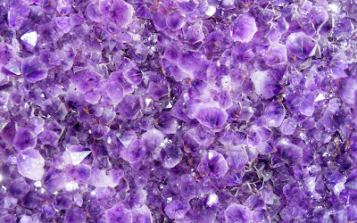 Purple Crystals Widescreen Wallpaper