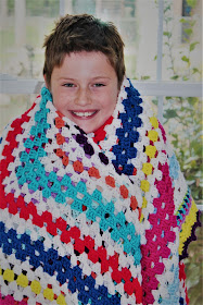 Colorful Granny Square Afghan Free Pattern