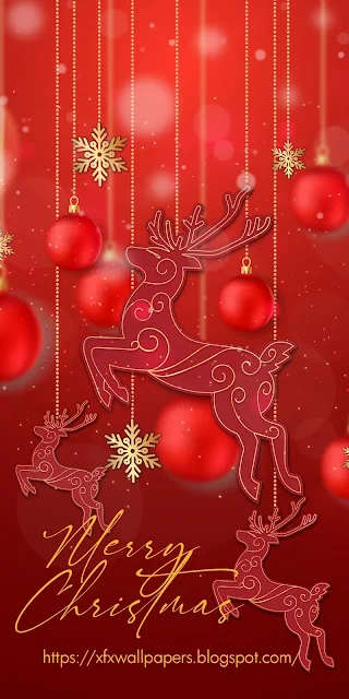 Reindeer iPhone Christmas Wallpaper