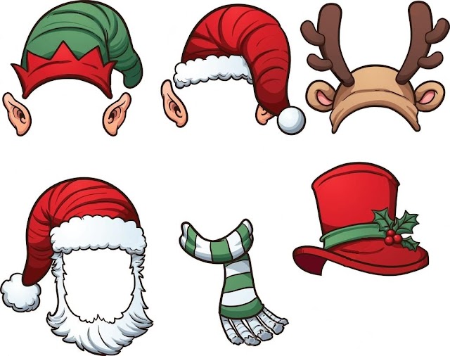 Sombreros Navidad Vector