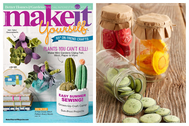 felt tomatoes, peaches, and pickles in Make It Yourself magazine