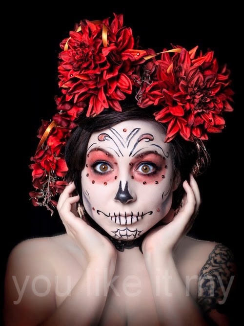 http://youlikeitmy.blogspot.com/2014/10/easy-sugar-skull-makeup-for-day-of-dead.html