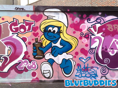 Smurfette Graffiti Artist