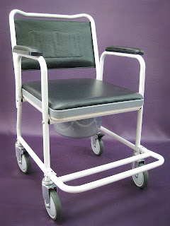 2. Folding Foot Holder Commode Chair