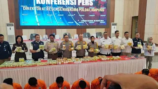 Polda Lampung Ungkap Sindikat Narkoba Internasional, Sita 87,5 Kg Sabu-Sabu