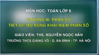 Môn Toán lớp 6 (Đài phát thanh - truyền hình Hà Nội)