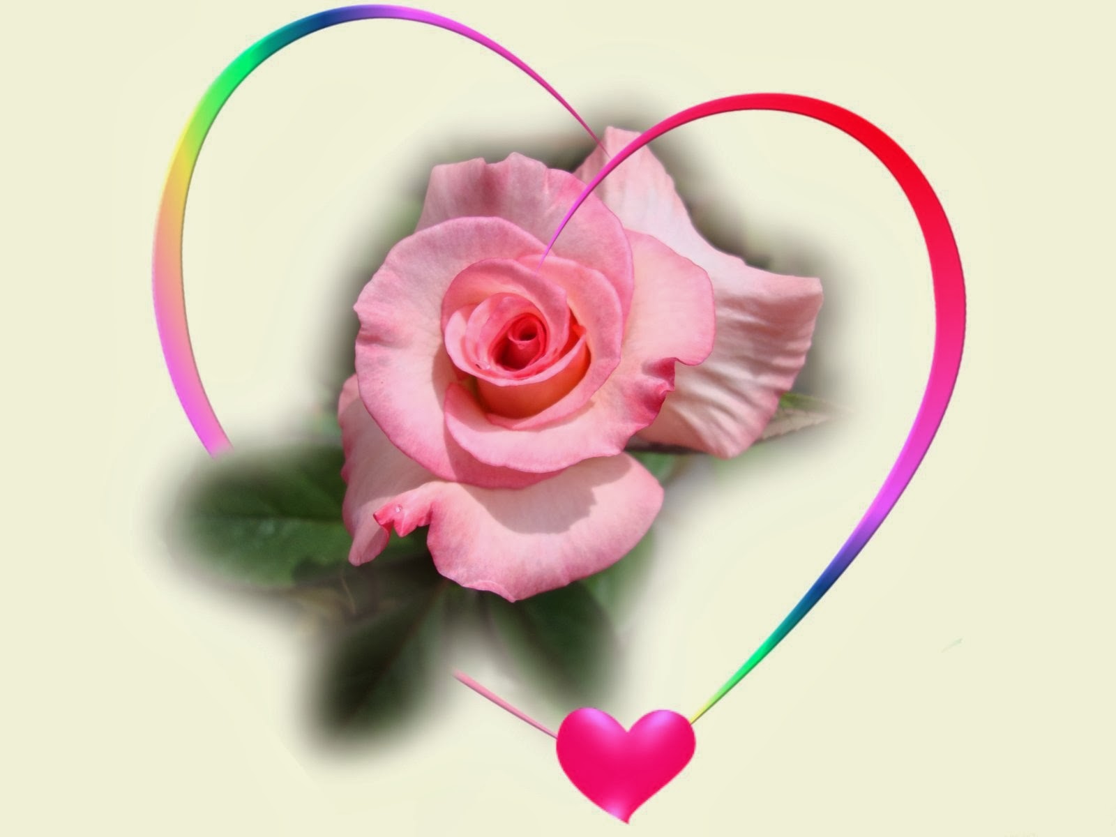 Download Wallpaper Love Rose Heart Wallpaper Cermin