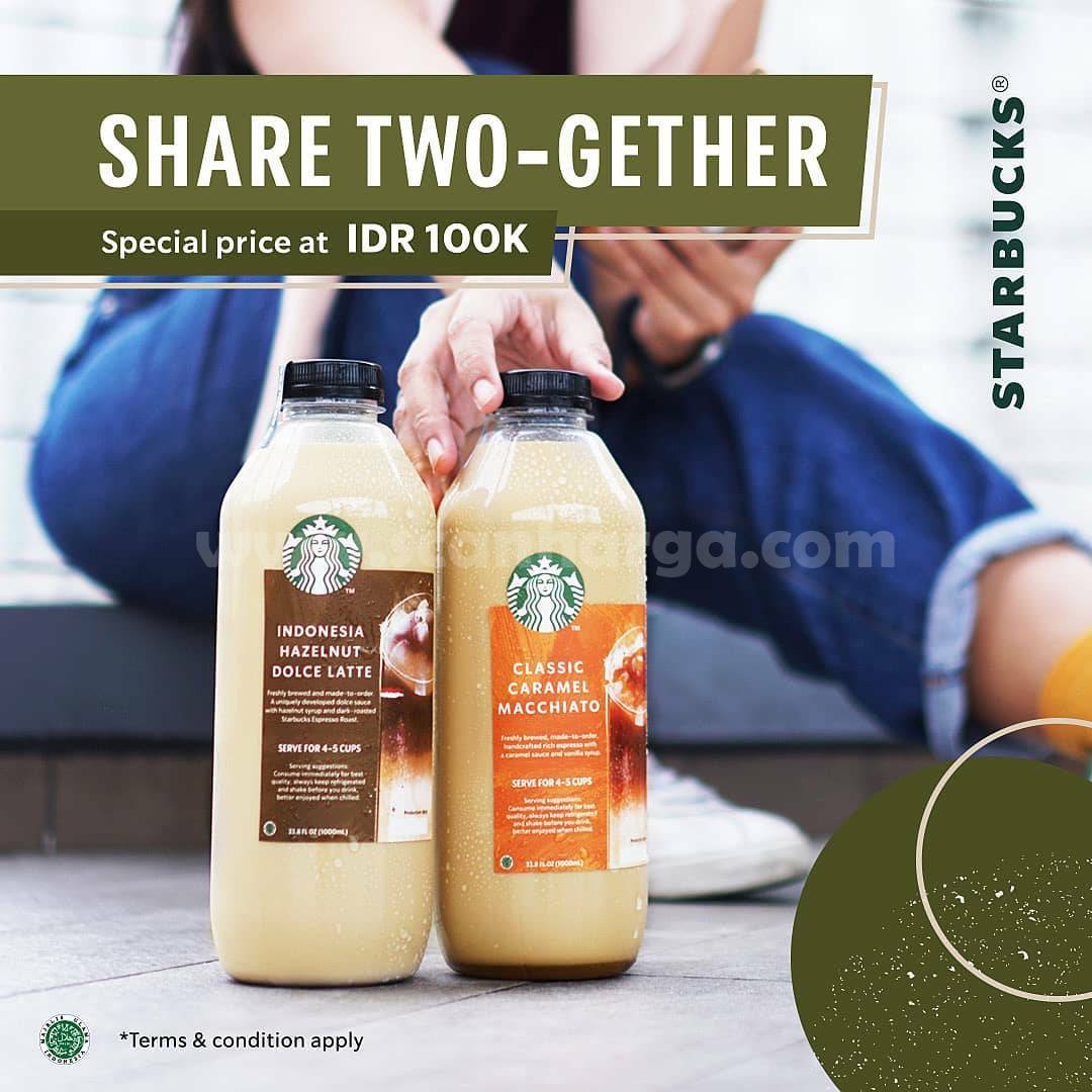 Promo STARBUCKS Spesial Beli 2 Botol varian 1 Liter Hanya Rp 100.000