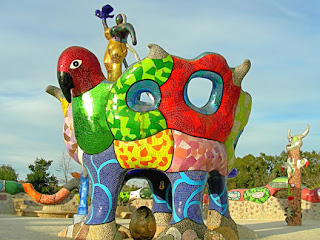 mosaic sculpture, Queen Califia's Magical Circle by Niki De Saint Phalle, photograph by Robin Atkins