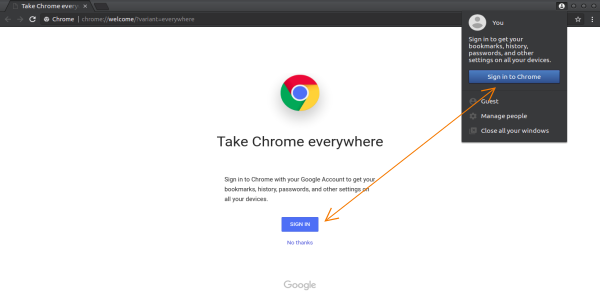 Cara Menggunakan Google Chrome Untuk Pemula, Sign in, masuk di Chrome