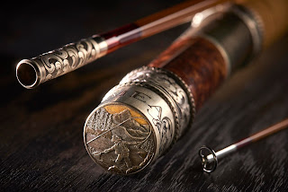 oyster bamboo fly rod hand engraved hardware by bill oyster