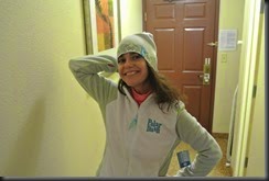 This hat over the Penquin with swiss miss braids