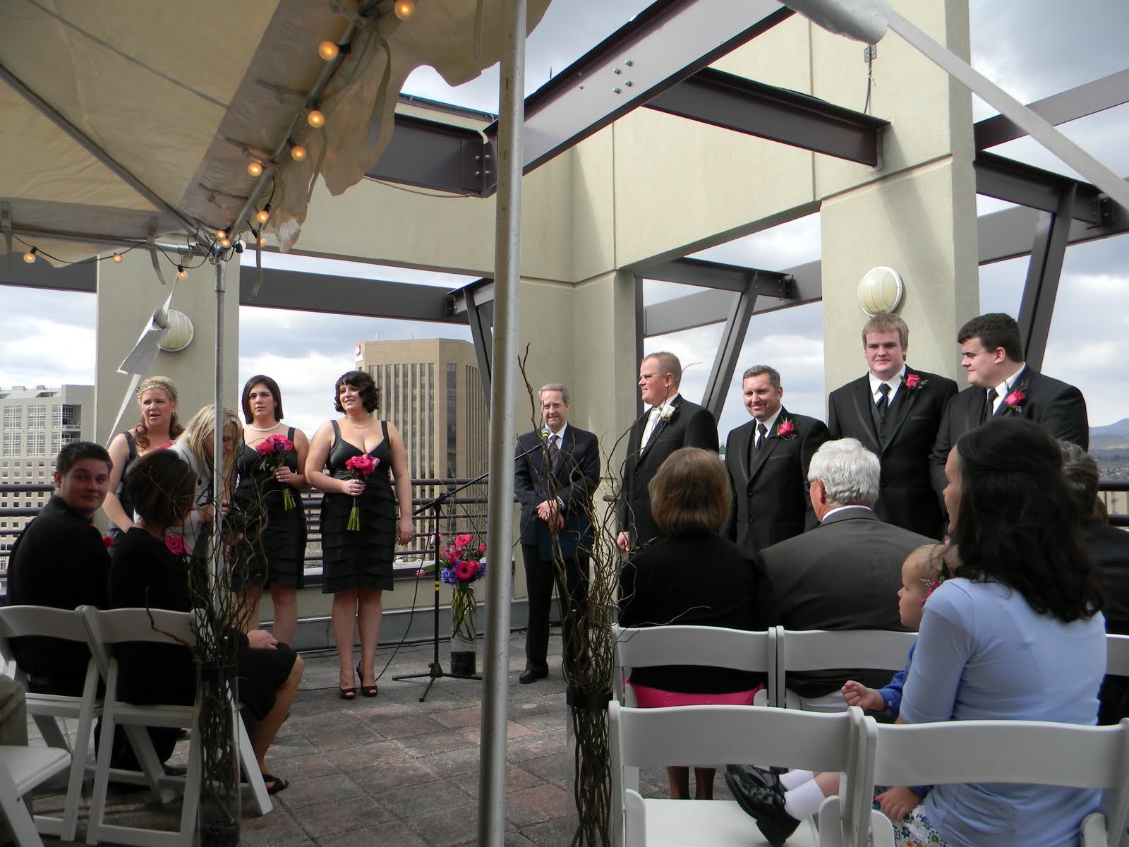 outside weddings on a deck