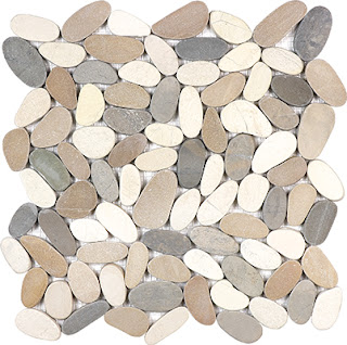 botany sliced pebble mosaic warm blend