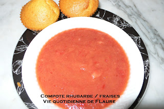 Vie quotidienne de FLaure: compote rhubarbe / fraises