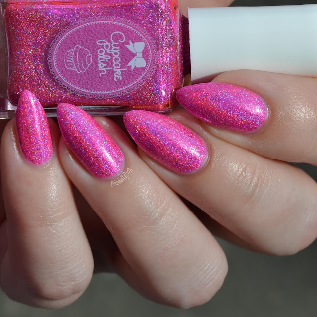pink holographic nail polish
