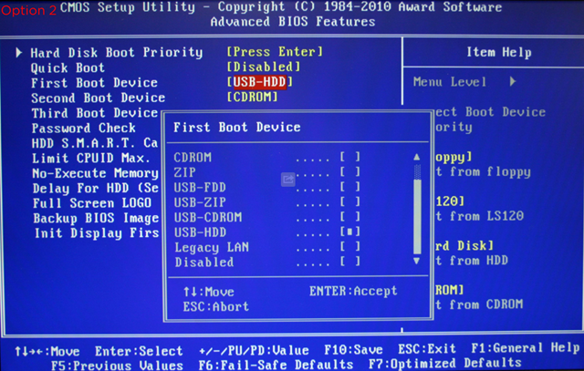 bootear desde cd o memoria usb